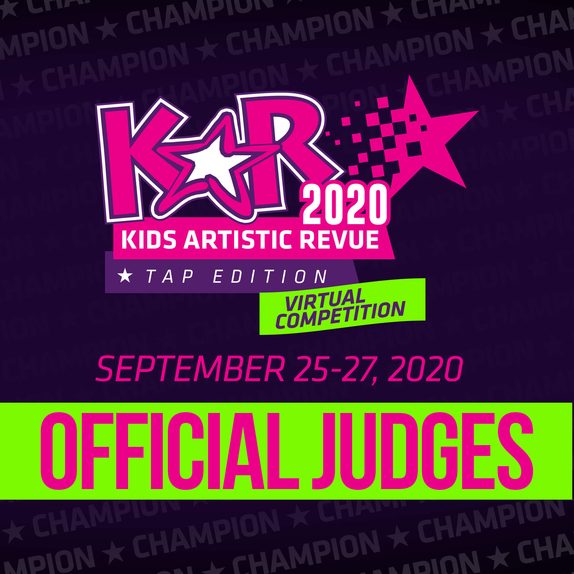 Official Judges for 2020 Virtual World Championship Tap Series